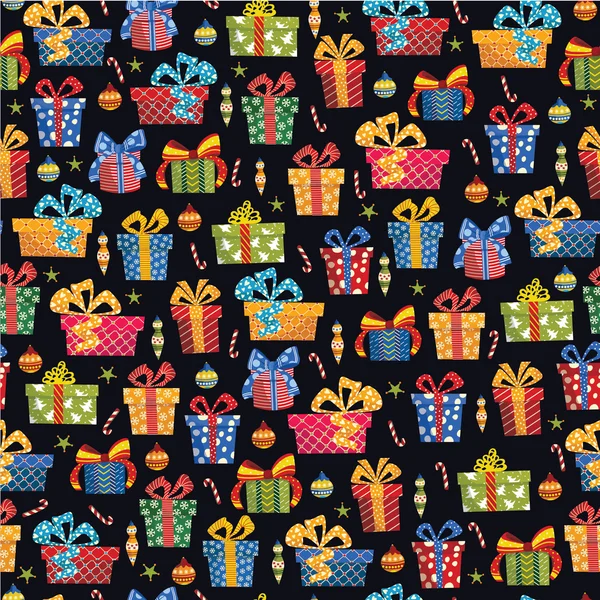 Noel hediye kutuları. Seamless modeli.