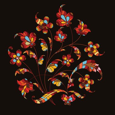 soyut çiçek deseni. vektör çizim.