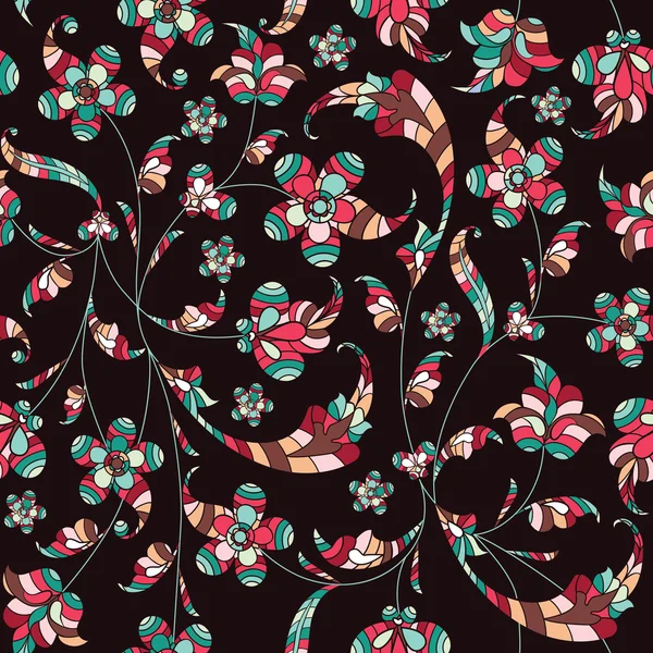 Vektor-Illustration des nahtlosen Musters mit abstrakter Blume. — Stockvektor