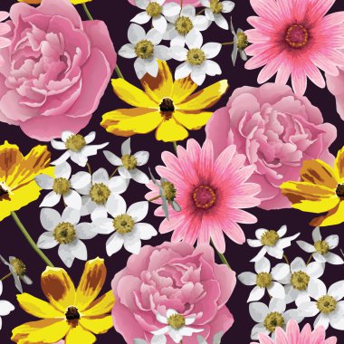 çiçek seamless modeli Eps 10