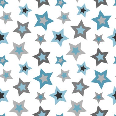 Değişik boyutlarda ve renklerde yıldızlar rastgele dağılır ve pürüzsüz bir desen oluşturur..