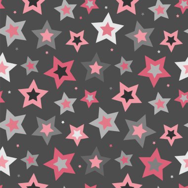 Değişik boyutlarda ve renklerde yıldızlar rastgele dağılır ve pürüzsüz bir desen oluşturur..