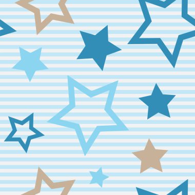 Değişik boyutlarda ve renklerde yıldızlar rastgele dağılır ve pürüzsüz bir desen oluşturur..