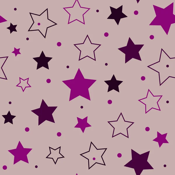 크기와 색깔이 별들이 무작위로 산란되어 무늬를 이룬다 — 스톡 벡터