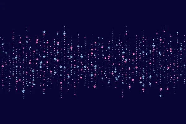 Hvězdy Jsou Roztroušeny Liniích Krásné Pozdrav Pozadí Tmavomodrém Pozadí — Stockový vektor