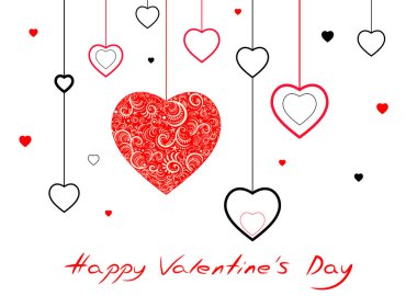 Kalpleri ipliklerle aç. Nazik pastel renkler. Sevgililer Günü 'nüz kutlu olsun diye İngilizce mesaj atın. Sıra dışı kartpostal