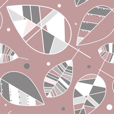 Yapraklar. Olağandışı yapraklar çokgenlere bölünmüş. Etnik biçim, kumaş kağıdı için pürüzsüz kalıp, arkaplan