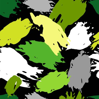 Parlak arkaplan, rastgele boya darbeleri. Kusursuz desen, kumaş tasarımı, kağıt, arkaplan