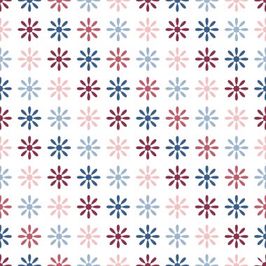 Soyut küçük dallar. Mavi, açık mavi, pembe renkler. Kapak, kumaş, ambalaj kağıdı, arka plan duvar kağıdı taşıyıcısı için kusursuz desen