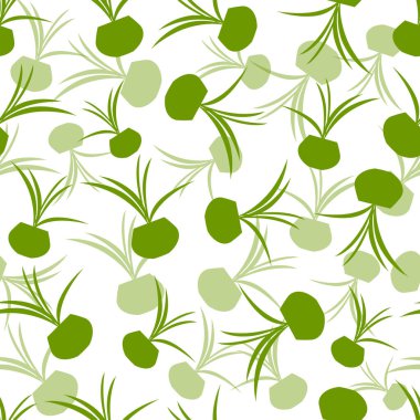 Kapalı ev bitkileri. Saksıda çiçekler. Kusursuz desen. Çiçekçi dükkanının alışılmadık tasarımı çiçek paketlemek için kağıt tasarımı. Vektör