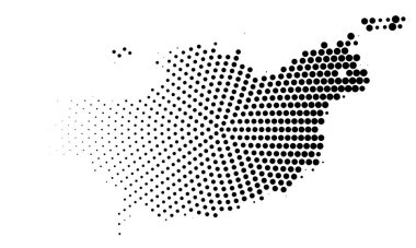 Siyah noktalardan soyut tphone. Minimalizm, çeşitli noktalar, vektör. Posterler, web siteleri, kartvizitler, iç tasarım kartları için