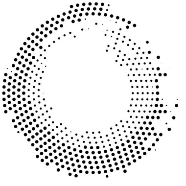 Siyah noktalardan soyut tphone. Minimalizm, çeşitli noktalar, vektör. Posterler, web siteleri, kartvizitler, iç tasarım kartları için