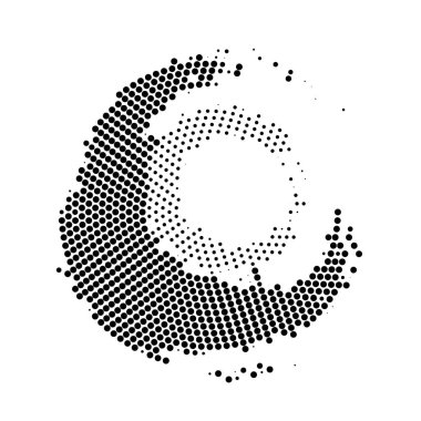 Siyah noktalardan soyut tphone. Minimalizm, çeşitli noktalar, vektör. Posterler, web siteleri, kartvizitler, iç tasarım kartları için