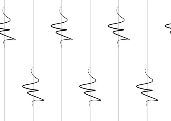 Naadloze Achtergrond Ongewoon Ontwerp Van Stof Papier Parallelle Lijnen Golvende — Stockvector
