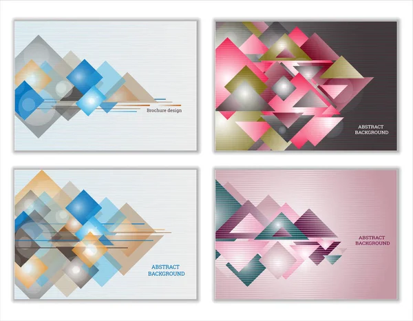 Ensemble Milieux Abstraits Fond Géométrique Technique Lumineux Composé Rectangles Triangles — Photo