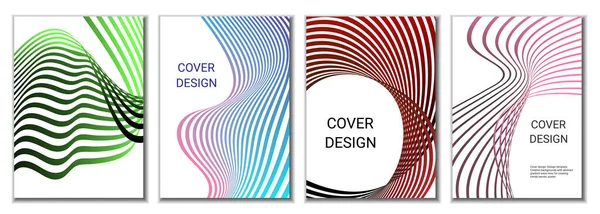 Diseño Portadas Para Revistas Pancartas Carteles Set Fundas Gradiente Paralelo — Foto de Stock