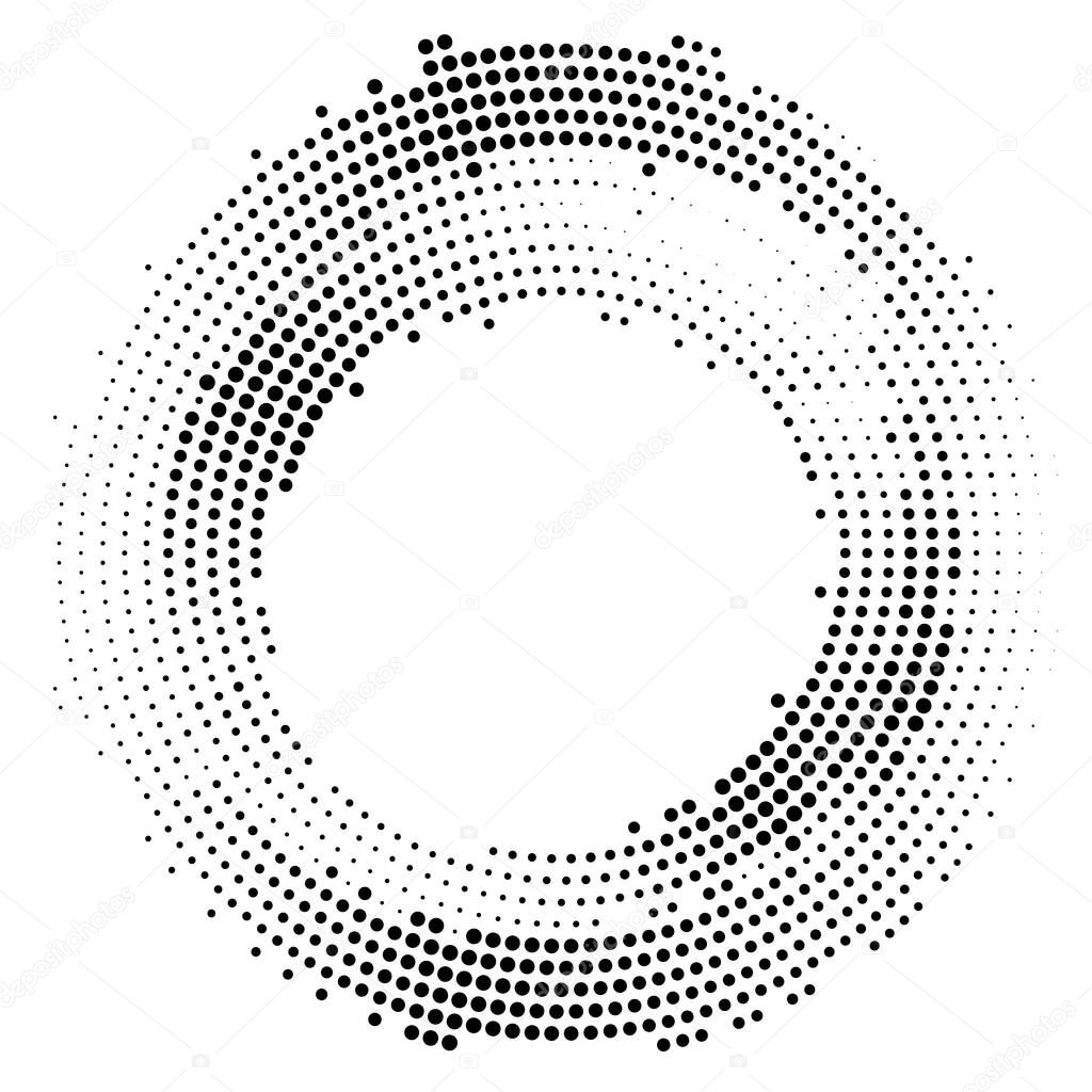 Abstract tphone from black dots. Minimalism, various spots, vector. For posters, websites, business cards, postcards interior design