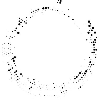 Siyah noktalardan soyut tphone. Minimalizm, çeşitli noktalar, vektör. Posterler, web siteleri, kartvizitler, iç tasarım kartları için