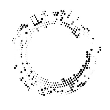 Siyah noktalardan soyut tphone. Minimalizm, çeşitli noktalar, vektör. Posterler, web siteleri, kartvizitler, iç tasarım kartları için