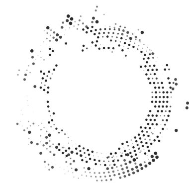 Siyah noktalardan soyut tphone. Minimalizm, çeşitli noktalar, vektör. Posterler, web siteleri, kartvizitler, iç tasarım kartları için