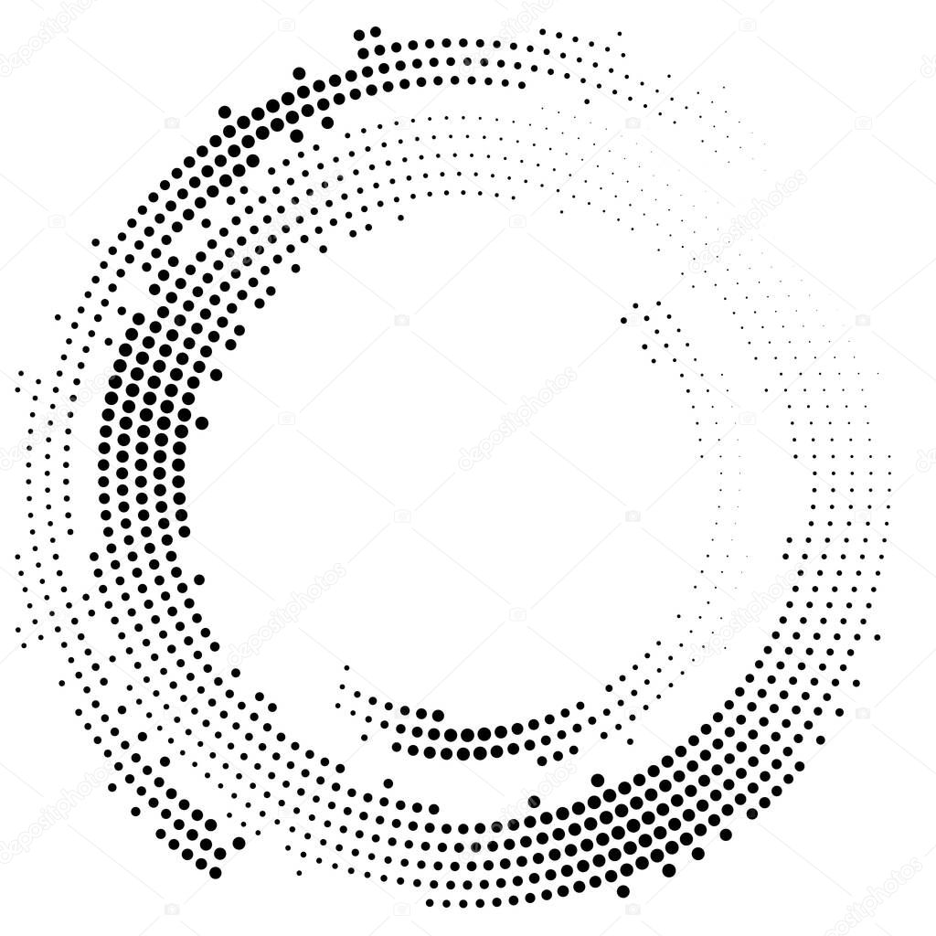 Abstract tphone from black dots. Minimalism, various spots, vector. For posters, websites, business cards, postcards interior design