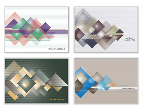 抽象的な背景のセット 長方形と三角形で作られた明るい技術幾何学的背景 バナー カバー 壁紙の企業デザイン — ストック写真