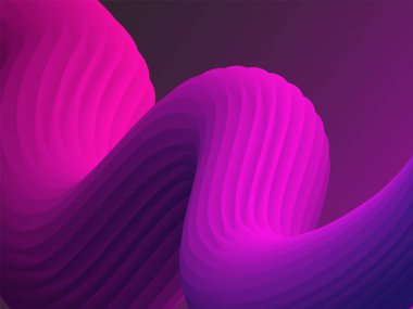 Ses düzeyi çok renkli kabartmalı dalgalar gradyan arkaplana doğru kıvrılır. Tüp yapıştırıcı