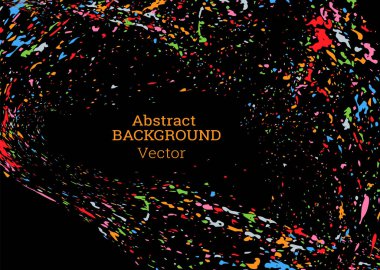 Farklı renk ve boylarda boya damlaları dağılmış. Boya damlaları, felçler, felçler. Soyut arkaplan