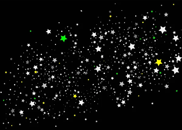 Маленькие Конфетти Падающих Звезд Черном Фоне Праздничный Фон Абстрактная Текстура — стоковый вектор