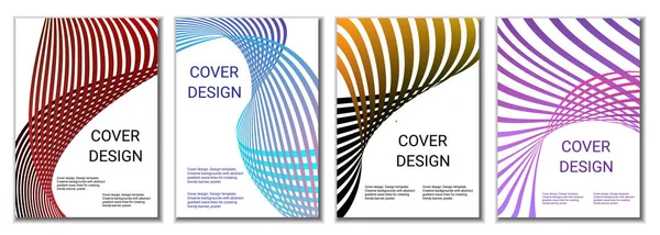 Ontwerp Van Covers Voor Tijdschriften Banners Posters Set Van Hoezen — Stockvector