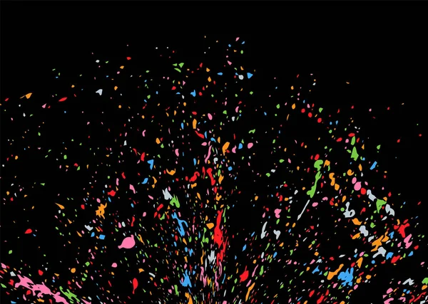 Farklı renk ve boylarda boya damlaları dağılmış. Boya damlaları, felçler, felçler. Soyut arkaplan