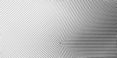 Siyah noktalardan soyut yarım ton. Minimalizm, çeşitli noktalar, vektör. Posterler, web siteleri, kartvizitler, iç tasarım kartları için