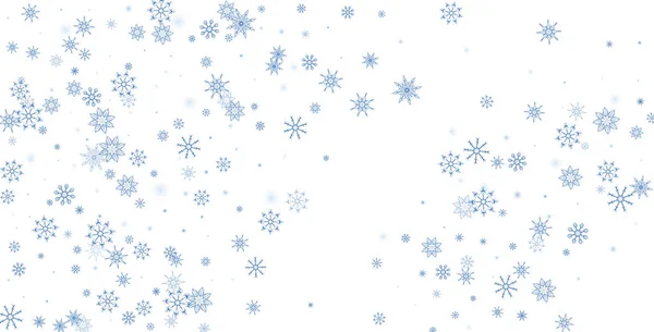 Fondo Navidad Azul Delicados Copos Nieve Calados Vuelan Sobre Fondo — Archivo Imágenes Vectoriales