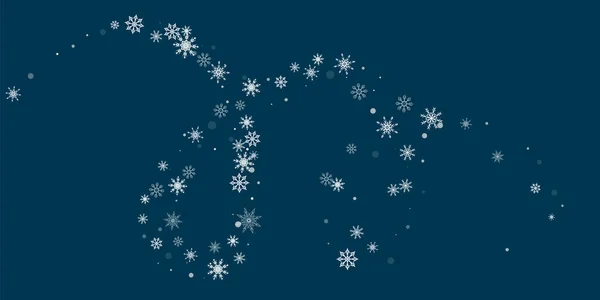 Fondo Navidad Blanco Delicados Copos Nieve Calados Vuelan Sobre Fondo — Vector de stock