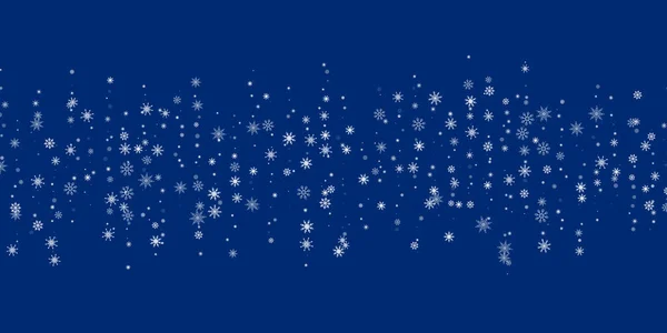 Christmas Background White Delicate Openwork Snowflakes Fly Blue Background New — Stock Vector