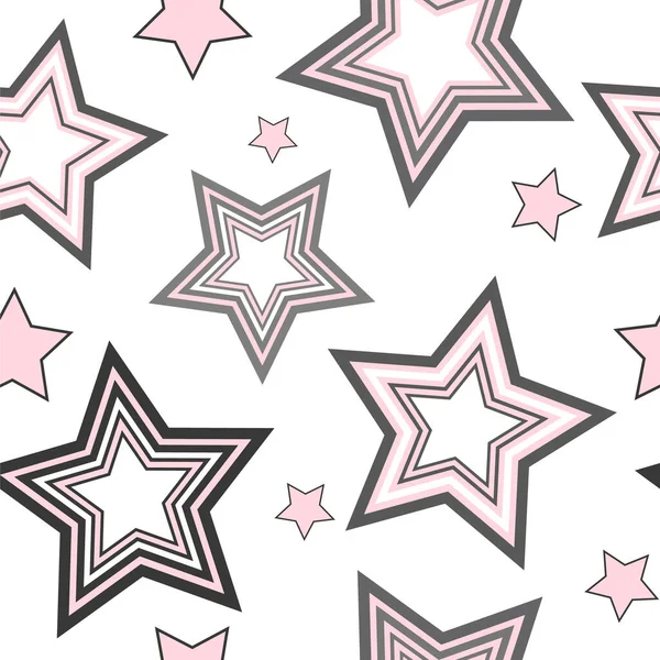 Scattered Bright Stars Unusual Template Packaging Paper Drawing Fabric Decoration — 스톡 벡터