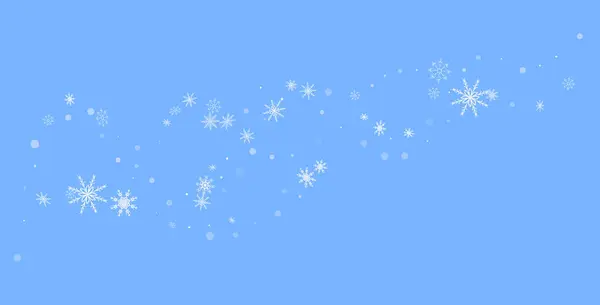 Christmas Background White Delicate Openwork Snowflakes Fly Blue Background New — Stock Vector