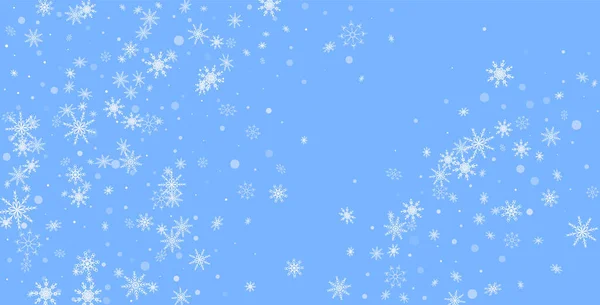 Fondo Navidad Blanco Delicados Copos Nieve Calados Vuelan Sobre Fondo — Archivo Imágenes Vectoriales