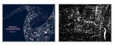 Boya lekeleri, toz zerreleri, farklı renk ve boyutlarda enkaz parçaları dağılmış. Boya damlaları, rüzgârda darbeler. Soyut arkaplan. 2 şablon kümesi