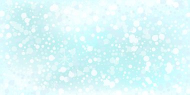 Mavi narin açılır kar taneleri beyaz arka planda dağılır. Şenlikli arkaplan, kartpostal tasarımı, duvar kağıdı