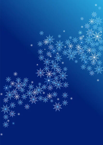 Christmas Background White Delicate Openwork Snowflakes Fly Blue Background New — Stock Vector