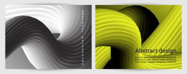 Ses şiddeti çok renkli yardım dalgaları, eğimli bir arkaplana doğru kıvrılır. Tüp yapıştırıcısı. İki kapak. Kapak tasarımı, duvar kağıdı, arkaplan, afiş, broşür.