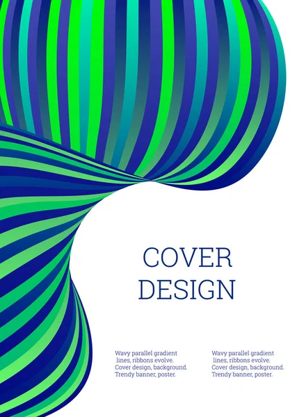 Design Capa Modelo Design Fundos Criativos Com Linhas Onda Gradiente —  Vetores de Stock