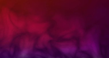 Mor ve kırmızı duman bulutlarında koyu bulanık arkaplan. Vektör hisse senedi çizimi. Renkli sis. Uzayı kopyala Mavi ve mor gölgelerin soyut bulanık arkaplanı.