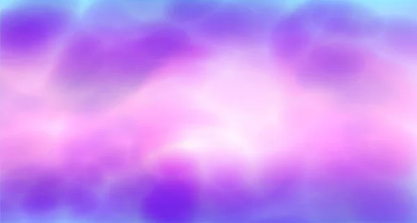 天空彩色的抽象背景 神秘的彩色烟雾 种群矢量图解 阳光透过浓密的云彩照耀着 紫蓝雾气 — 图库矢量图片