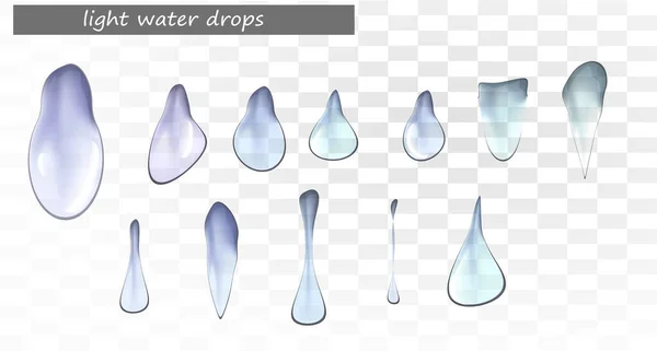 Water Drop Ice Drops Icicles Set Realistic Water Drops Ice — Stock Vector