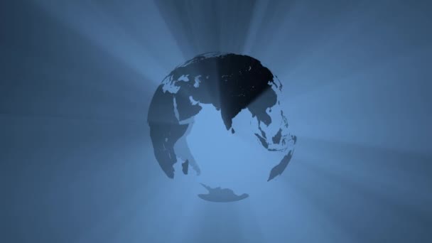 Jord Planet Animering Vänder Rymden 360 Loop — Stockvideo