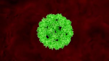 Virüs döndürür - döngü 3 boyutlu canlandırma