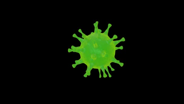 Virus Rotates Loop Animation — Stock Video