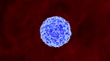 Virüs döndürür - döngü 3 boyutlu canlandırma